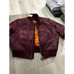 Rag & Bone MA-1 Bomber  NWT Men's Medium Burgundy Orange